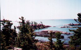 Chikanishing view of Georgian Bay