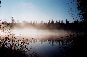 Mist over Rabbit Blanket Lake
